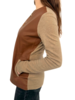 LEATHER FRONT JACKET: TOBACCO