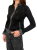 CROP JACKET: DARK GRAYFRONT-BLACK