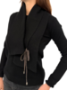 CASHMERE KNITTED COLLAR/SCARF: BLACK