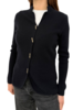 CASHMERE TEXTURED JACKET: NAVY
