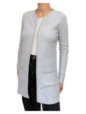 LONG CARDIGAN WITH CHAIN, LIGHT BLUE