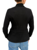 BLAZER WITH LEATHER ACCENTS: BLACK