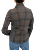 PLAID JACKET WITH KNIT DETAILS : GRAY