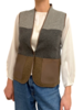 REVERSIBLE VEST W/ LEATHER DETAILS, GRAY TONES