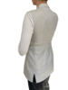 LINEN-SILK WOOL VEST WITH ULTRASUEDE: GRAY