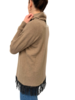 CASHMERE TUNIC WITH FRINGES, TOBACCO