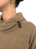 CASHMERE TUNIC WITH FRINGES, TOBACCO