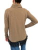CASHMERE TUNIC WITH FRINGES, TOBACCO