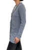 LONG CARDIGAN W/ FRINGES: FOG BLUE