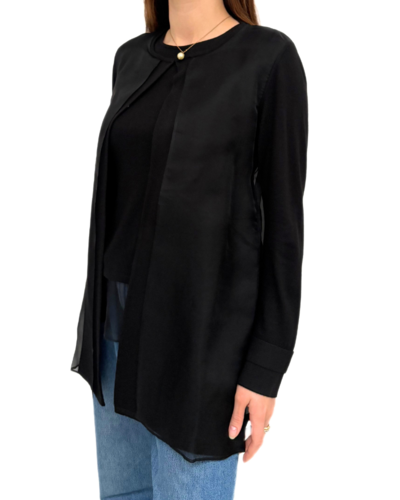 未開封】ANDMARY Sheer ribbon cardigan Black 未開封】ANDMARY