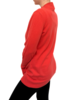 CASHMERE 2 LAYER CARDIGAN W/ CENTER SNAP DETAIL : CORAL -IVORY