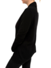CASHMERE 2 LAYER CARDIGAN W/ CENTER SNAP DETAIL : BLACK