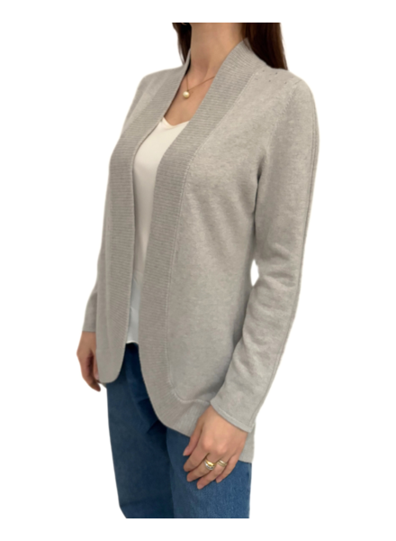 HIGH-LOW CARDIGAN, NO BUCKLE W/ CRYSTALS, PEARL