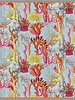 CASHMERE PRINTED SCARF: CORAL: TURQUOISE