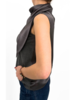 KNIT TOP WITH SILK TIES : ANTHRACITE
