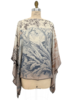 CASHMERE PRINTED PONCHO: SAFARI: BEIGE