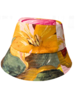 PRINTED COTTON  BUCKET HAT: BERGAMO: PINK
