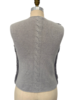 MINK FRONT VEST WITH CASHMERE RIB BACK - PEARL