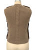 MINK FRONT VEST WITH CASHMERE RIB BACK - TOBACCO