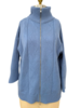 CASHMERE KNITTED ZIP JACKET: INDIGO