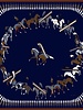 CASHMERE PRINTED SCARF: NATIVE AMERICAN : NAVY