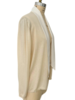 CASHMERE CARDIGAN WITH SILK COLLAR: IVORY