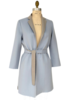 DOUBLE FACE CASHMERE LONG JACKET: LIGHT BLUE