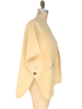 DOUBLE FACE CASHMERE CAPELET: BUTTER-IVORY