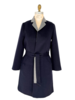 DOUBLE FACE CASHMERE LONG JACKET: NAVY