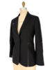 DOUBLE FACE WOOL BLAZER: BLACK