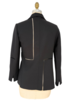 DOUBLE FACE WOOL BLAZER: BLACK