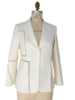 DOUBLE FACE WOOL BLAZER: IVORY