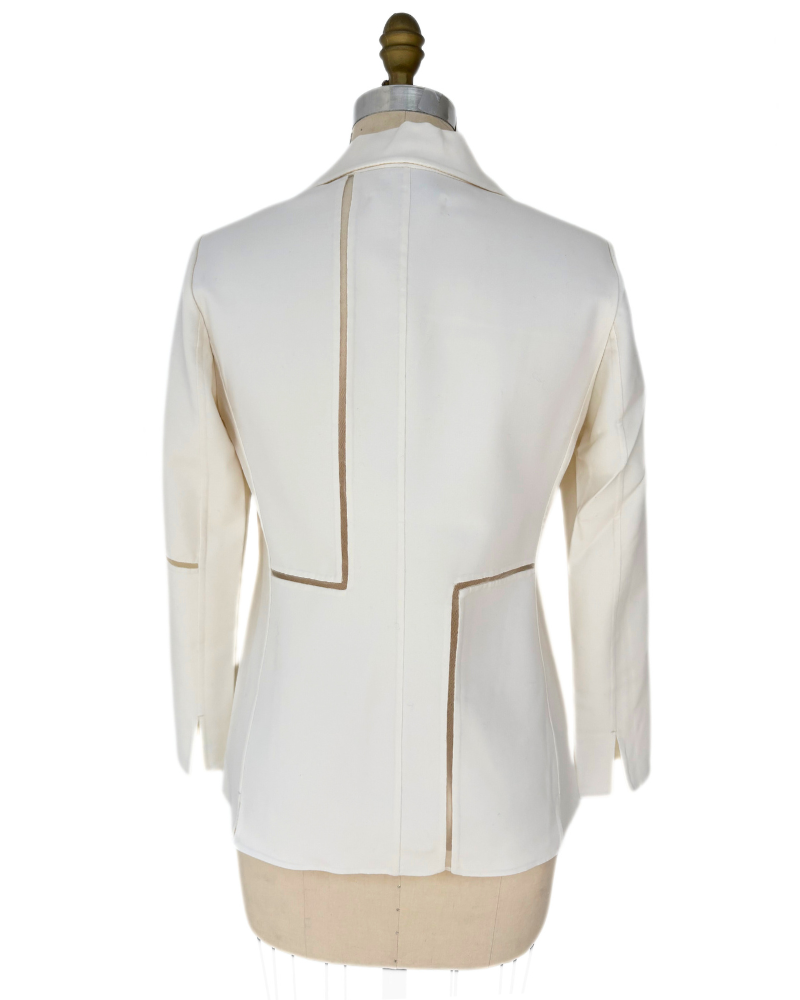 DOUBLE FACE WOOL BLAZER: IVORY