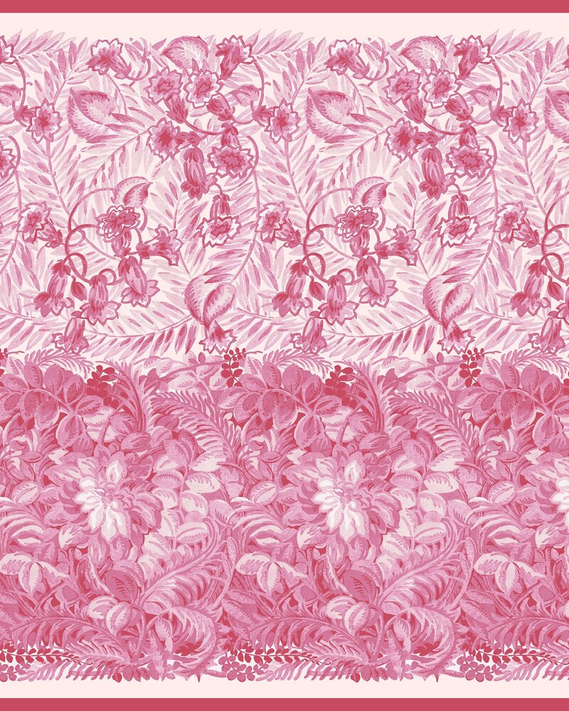 CASHMERE PRINTED PONCHO: CORSICA: PINK