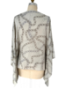 CASHMERE PRINTED PONCHO: DEVON: GRAY