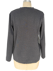 LONG CARDIGAN W/ SILK, FEATHERS:  GRAY