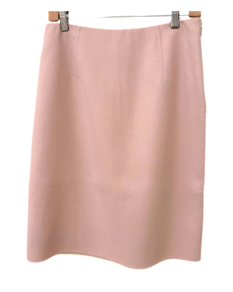 DOUBLE FACE CASHMERE SKIRT: PINK