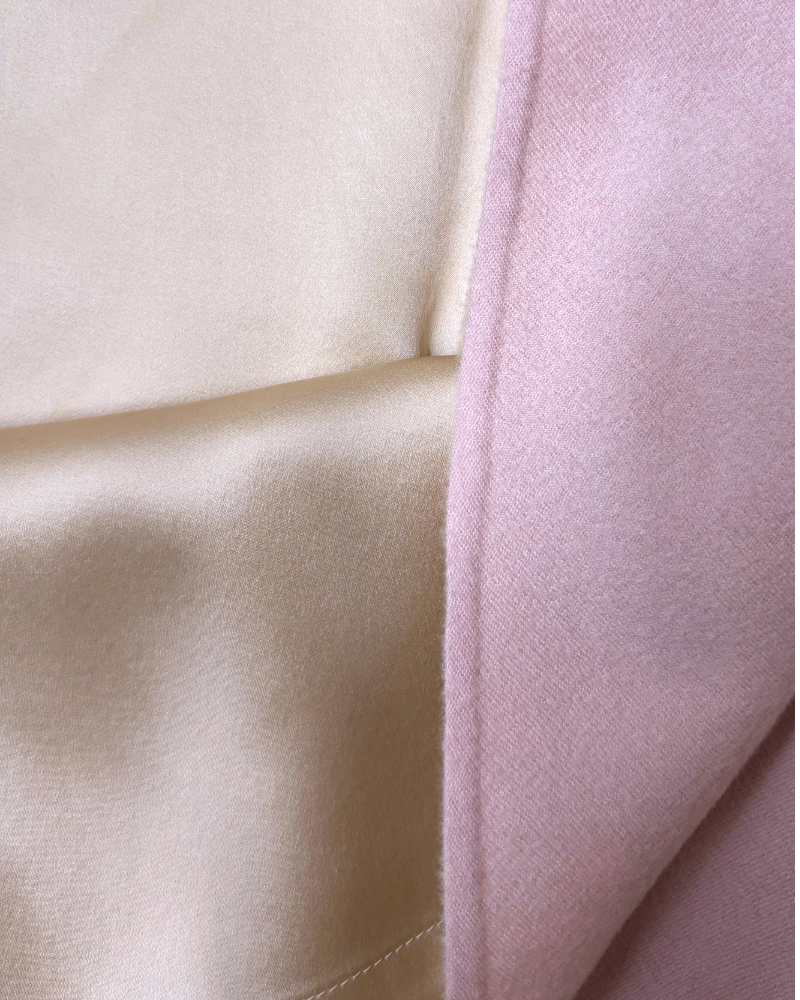 DOUBLE FACE CASHMERE SKIRT: PINK