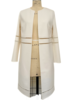 DOUBLE FACE WOOL COAT W/ TULLE INSERTS: IVORY