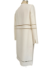 DOUBLE FACE WOOL COAT W/ TULLE INSERTS: IVORY