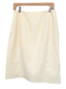 DOUBLE FACE TWILL WOOL SKIRT: IVORY