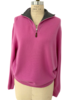 MEN HALF ZIP SWEATER : FUCHSIA