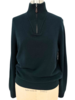 MEN HALF ZIP SWEATER : PETROLEUM