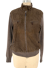 MEN SUEDE FRONT KNIT JACKET : BROWN