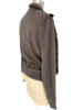 MEN SUEDE FRONT KNIT JACKET : BROWN