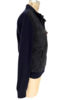 MEN SUEDE FRONT KNIT JACKET : NAVY