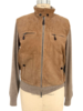 MEN SUEDE FRONT KNIT JACKET : TAUPE