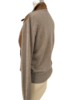 MEN SUEDE FRONT KNIT JACKET : TAUPE