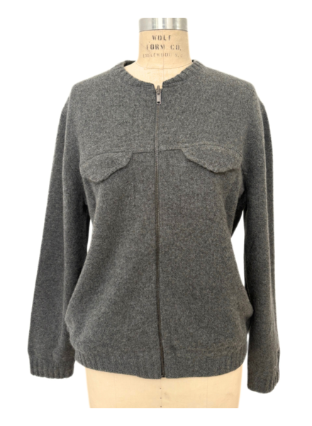 REVERSIBLE BOMBER JACKET : CHARCOAL