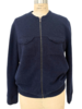 REVERSIBLE BOMBER JACKET : NAVY